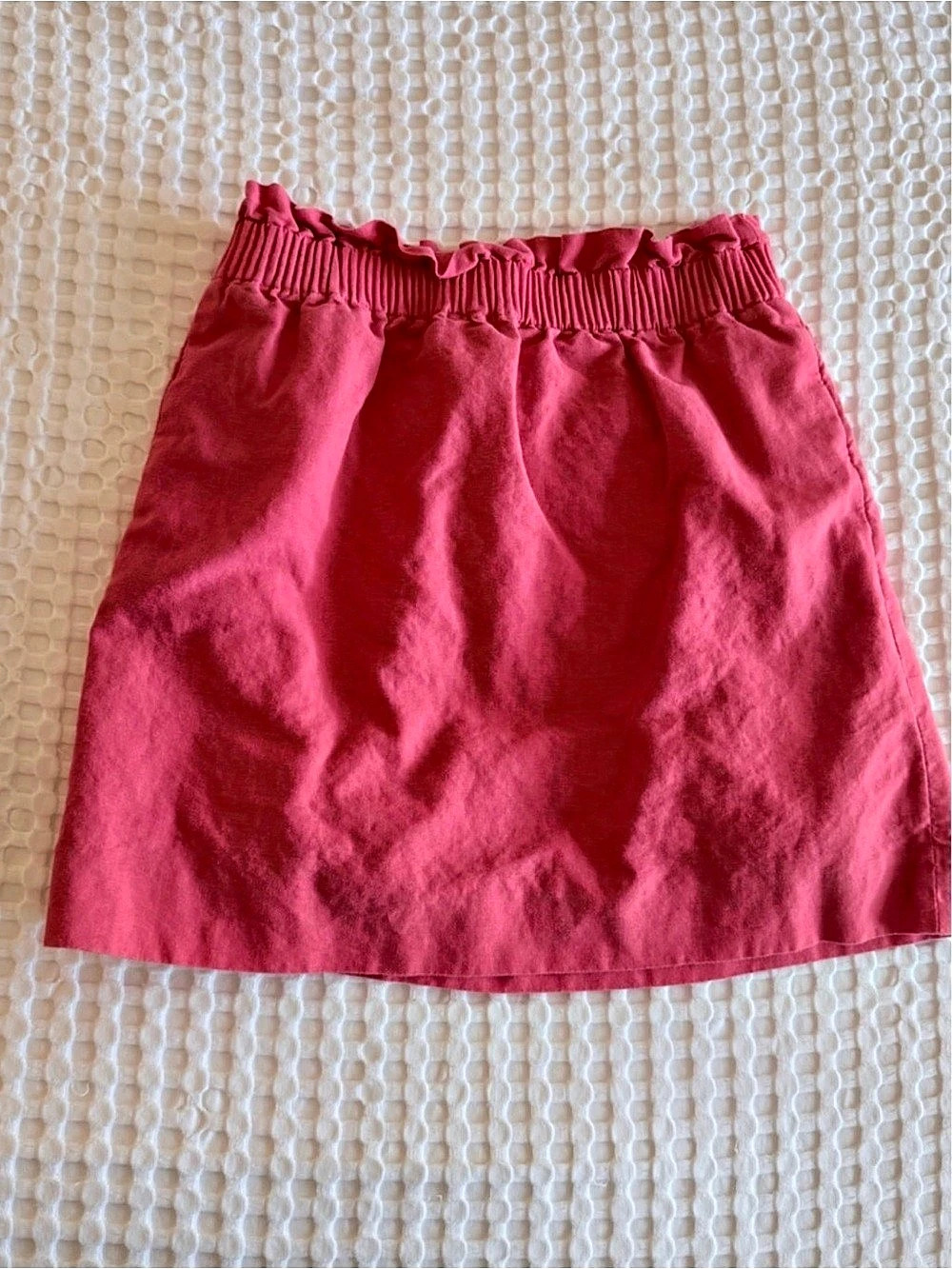 J.Crew Raspberry Pink Ruffle Waist Skirt - Picture 3 of 6